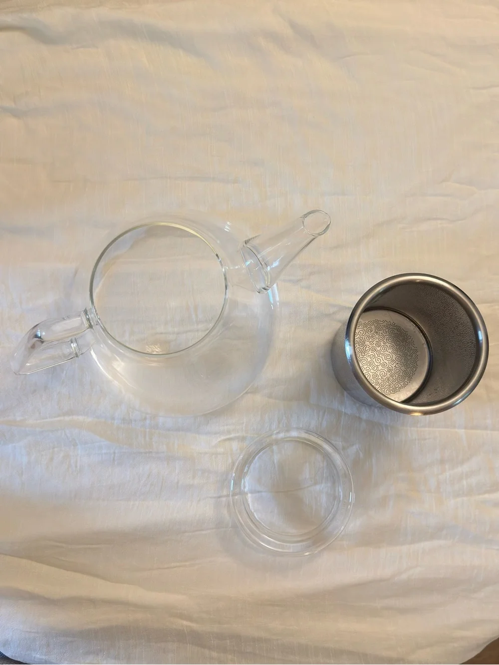 AdHoc Borosilicate Glass Tea Pot w/ Stainless Steel Infuser Heat Resistant EUC